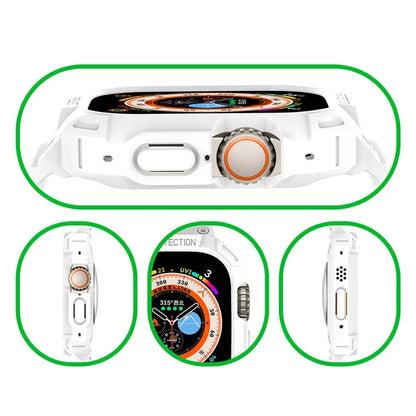 For Apple Watch Ultra 49mm Replacement Strap Adjustable Silicone Wrist Band Integrated with Watch Case
