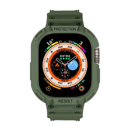 For Apple Watch Ultra 49mm Replacement Strap Adjustable Silicone Wrist Band Integrated with Watch Case