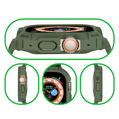 For Apple Watch Ultra 49mm Replacement Strap Adjustable Silicone Wrist Band Integrated with Watch Case