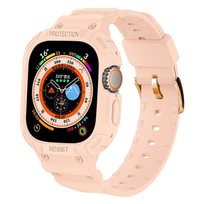 For Apple Watch Ultra 49mm Replacement Strap Adjustable Silicone Wrist Band Integrated with Watch Case