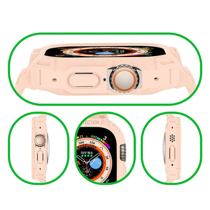For Apple Watch Ultra 49mm Replacement Strap Adjustable Silicone Wrist Band Integrated with Watch Case