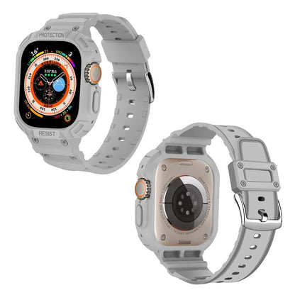 For Apple Watch Ultra 49mm Replacement Strap Adjustable Silicone Wrist Band Integrated with Watch Case