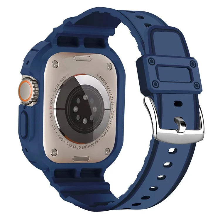 For Apple Watch Ultra 49mm Replacement Strap Adjustable Silicone Wrist Band Integrated with Watch Case