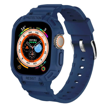 For Apple Watch Ultra 49mm Replacement Strap Adjustable Silicone Wrist Band Integrated with Watch Case