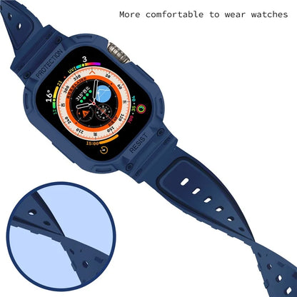 For Apple Watch Ultra 49mm Replacement Strap Adjustable Silicone Wrist Band Integrated with Watch Case