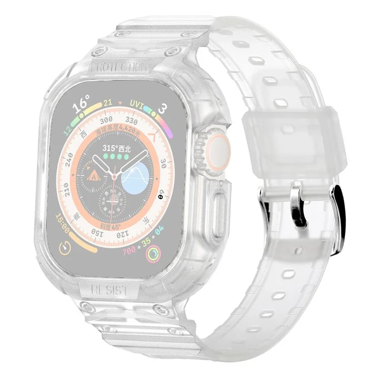For Apple Watch Ultra 49mm Replacement Strap Adjustable Silicone Wrist Band Integrated with Watch Case