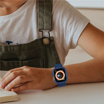 For Apple Watch Ultra 49mm Replacement Strap Adjustable Silicone Wrist Band Integrated with Watch Case