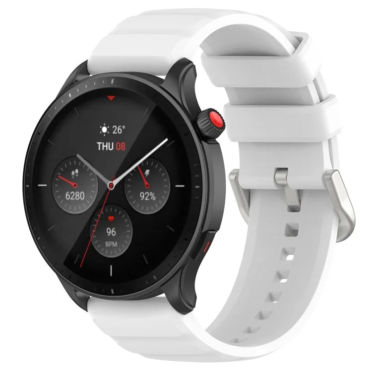 For Samsung Galaxy Watch3 45mm / TicWatch Pro 3 Lite / Mibro Watch X1 Silicone Watch Band 22mm Quick Release Wristband Replacement Strap