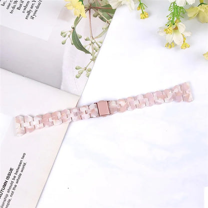 For Samsung Galaxy Watch6 40mm 44mm / Watch6 Classic 43mm 47mm / Watch 5 40mm 44mm / 5 Pro 45mm / Watch4 40mm 44mm Rhombus Resin Watch Band 20mm Wristband Bracelet Strap