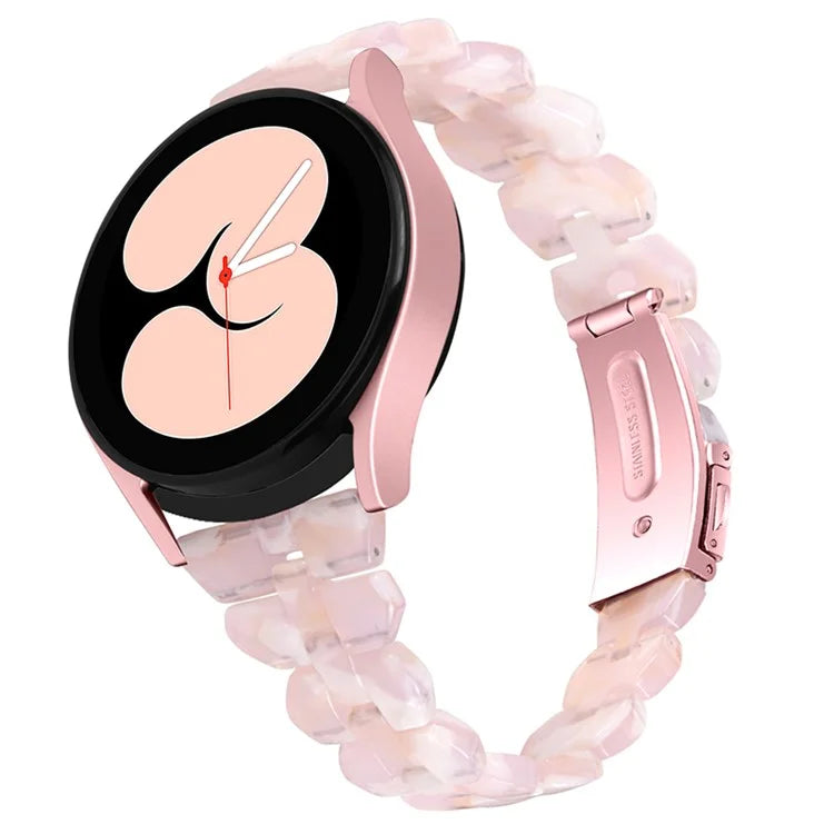 For Samsung Galaxy Watch6 40mm 44mm / Watch6 Classic 43mm 47mm / Watch 5 40mm 44mm / 5 Pro 45mm / Watch4 40mm 44mm Rhombus Resin Watch Band 20mm Wristband Bracelet Strap