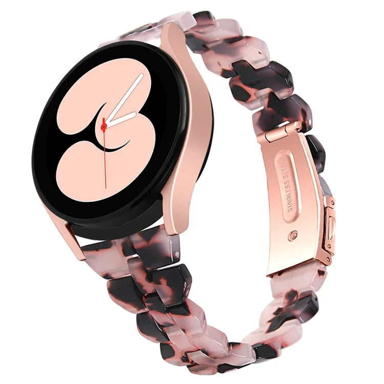 For Samsung Galaxy Watch6 40mm 44mm / Watch6 Classic 43mm 47mm / Watch 5 40mm 44mm / 5 Pro 45mm / Watch4 40mm 44mm Rhombus Resin Watch Band 20mm Wristband Bracelet Strap