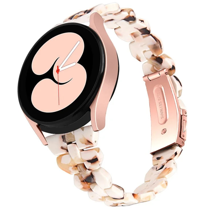 For Samsung Galaxy Watch6 40mm 44mm / Watch6 Classic 43mm 47mm / Watch 5 40mm 44mm / 5 Pro 45mm / Watch4 40mm 44mm Rhombus Resin Watch Band 20mm Wristband Bracelet Strap