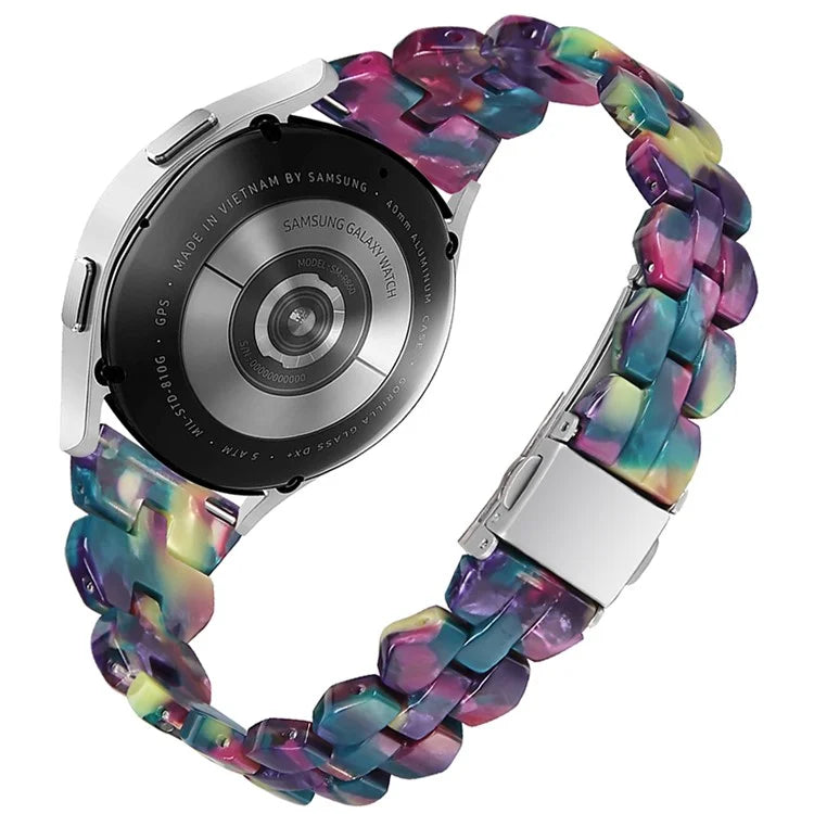 For Samsung Galaxy Watch6 40mm 44mm / Watch6 Classic 43mm 47mm / Watch 5 40mm 44mm / 5 Pro 45mm / Watch4 40mm 44mm Rhombus Resin Watch Band 20mm Wristband Bracelet Strap