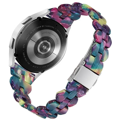 For Samsung Galaxy Watch6 40mm 44mm / Watch6 Classic 43mm 47mm / Watch 5 40mm 44mm / 5 Pro 45mm / Watch4 40mm 44mm Rhombus Resin Watch Band 20mm Wristband Bracelet Strap