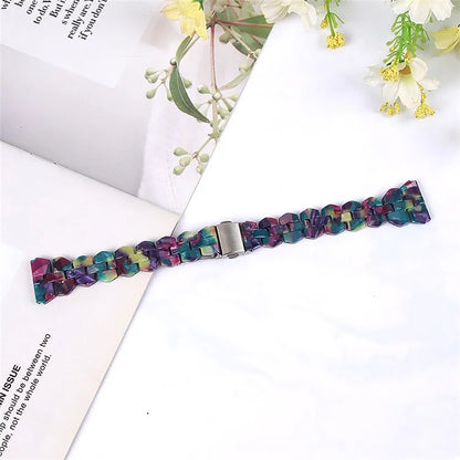 For Samsung Galaxy Watch6 40mm 44mm / Watch6 Classic 43mm 47mm / Watch 5 40mm 44mm / 5 Pro 45mm / Watch4 40mm 44mm Rhombus Resin Watch Band 20mm Wristband Bracelet Strap