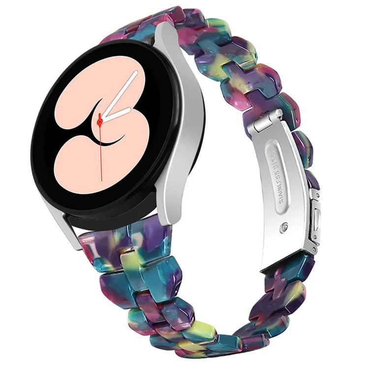 For Samsung Galaxy Watch6 40mm 44mm / Watch6 Classic 43mm 47mm / Watch 5 40mm 44mm / 5 Pro 45mm / Watch4 40mm 44mm Rhombus Resin Watch Band 20mm Wristband Bracelet Strap