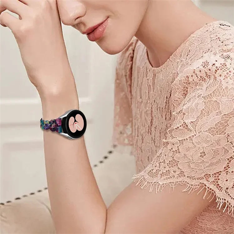 For Samsung Galaxy Watch6 40mm 44mm / Watch6 Classic 43mm 47mm / Watch 5 40mm 44mm / 5 Pro 45mm / Watch4 40mm 44mm Rhombus Resin Watch Band 20mm Wristband Bracelet Strap