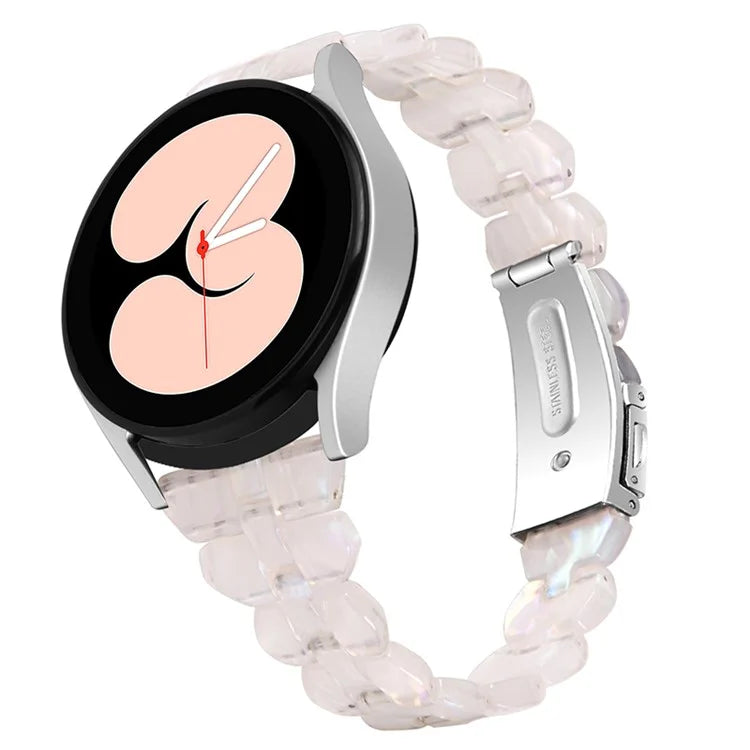 For Samsung Galaxy Watch6 40mm 44mm / Watch6 Classic 43mm 47mm / Watch 5 40mm 44mm / 5 Pro 45mm / Watch4 40mm 44mm Rhombus Resin Watch Band 20mm Wristband Bracelet Strap