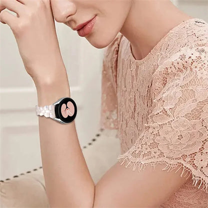 For Samsung Galaxy Watch6 40mm 44mm / Watch6 Classic 43mm 47mm / Watch 5 40mm 44mm / 5 Pro 45mm / Watch4 40mm 44mm Rhombus Resin Watch Band 20mm Wristband Bracelet Strap