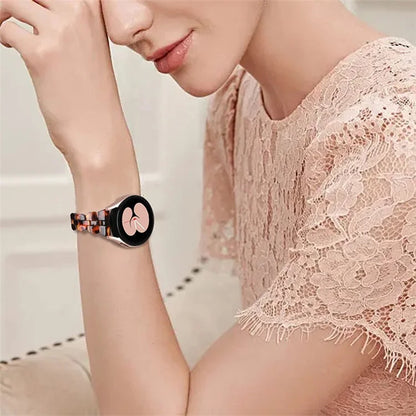 For Samsung Galaxy Watch6 40mm 44mm / Watch6 Classic 43mm 47mm / Watch 5 40mm 44mm / 5 Pro 45mm / Watch4 40mm 44mm Rhombus Resin Watch Band 20mm Wristband Bracelet Strap