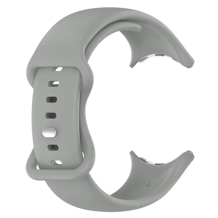 For Google Pixel Watch 3 41mm / Watch 2 / Pixel Watch Silicone Watch Band Bracelet Replacement Wristband Smart Watch Strap - Grey