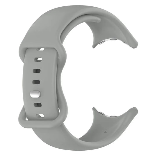 For Google Pixel Watch 3 41mm / Watch 2 / Pixel Watch Silicone Watch Band Bracelet Replacement Wristband Smart Watch Strap - Grey