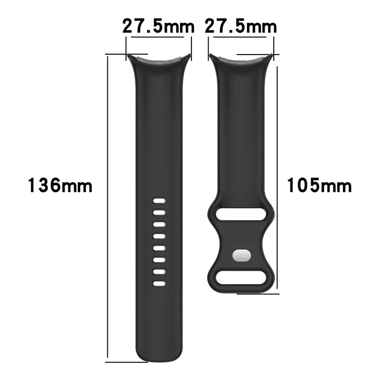 For Google Pixel Watch 3 41mm / Watch 2 / Pixel Watch Silicone Watch Band Bracelet Replacement Wristband Smart Watch Strap - Grey