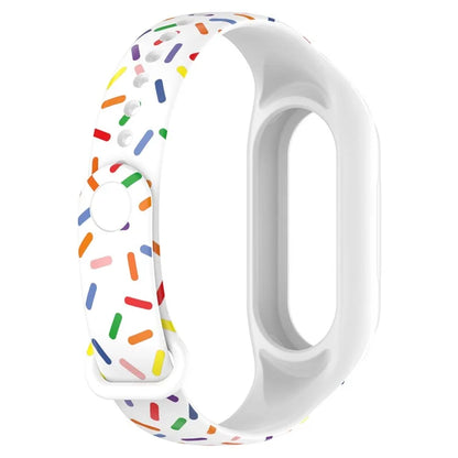 For Xiaomi Smart Band 8 Integrated Silicone Strap Colorful Spotted Replacement Wrist Band