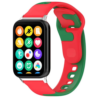 For Xiaomi Smart Band 8 Pro / Redmi Watch 4 Silicone Watch Strap Double Color Replacement Watch Band