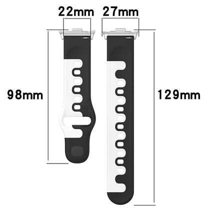 For Xiaomi Smart Band 8 Pro / Redmi Watch 4 Silicone Watch Strap Double Color Replacement Watch Band