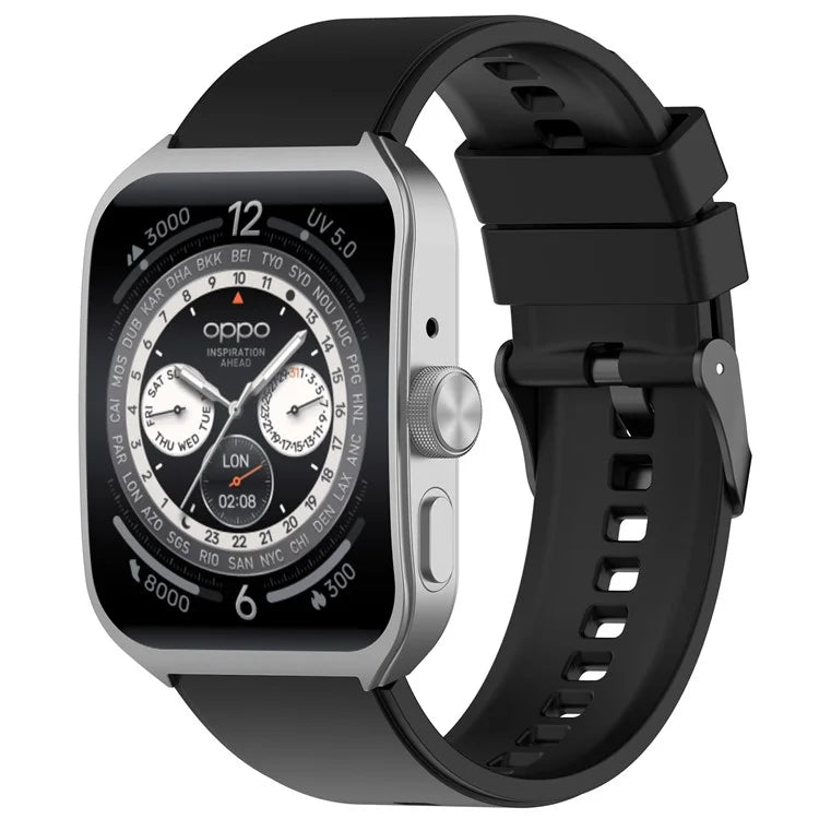 For Oppo Watch 4 Pro Silicone Watch Band 22mm Adjustable Strap