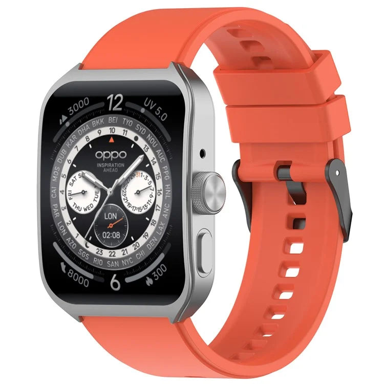 For Oppo Watch 4 Pro Silicone Watch Band 22mm Adjustable Strap
