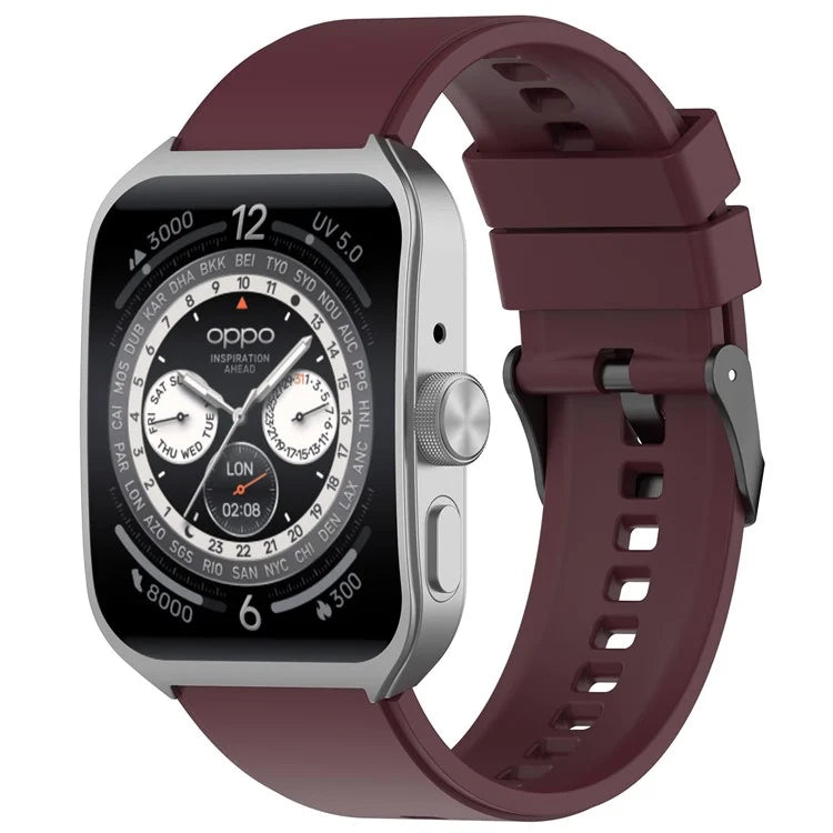 For Oppo Watch 4 Pro Silicone Watch Band 22mm Adjustable Strap