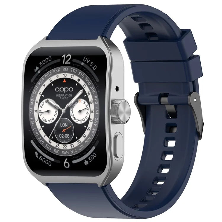 For Oppo Watch 4 Pro Silicone Watch Band 22mm Adjustable Strap