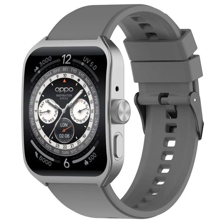 For Oppo Watch 4 Pro Silicone Watch Band 22mm Adjustable Strap
