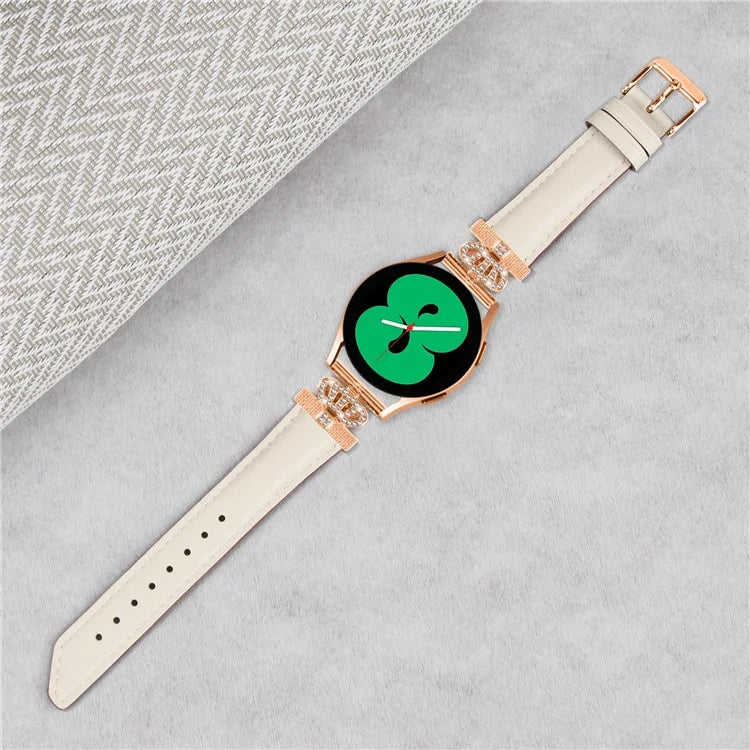 For Huami Amazfit Cheetah Pro Rose Gold Buckle 20mm Watch Band Crown Rhinestone Watch Strap