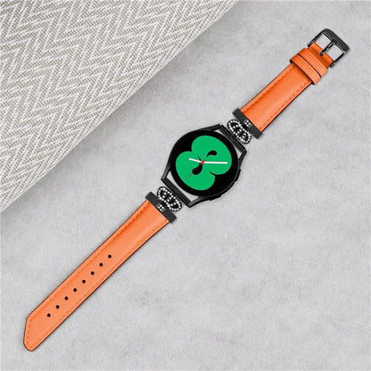 Crown Rhinestone Band for Samsung Galaxy Watch3 41mm 45mm / Watch 5 40mm 44mm , Slim 20mm Watch Strap with Black Buckle