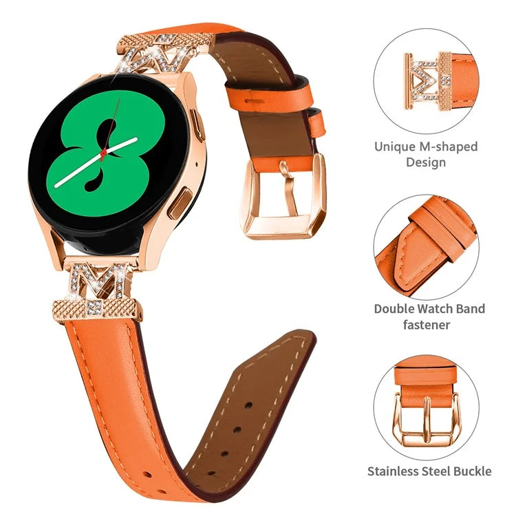 For Huami Amazfit Cheetah Pro Replacement Strap with Rose Gold Buckle, 20mm M-Shape Connector Watch Band