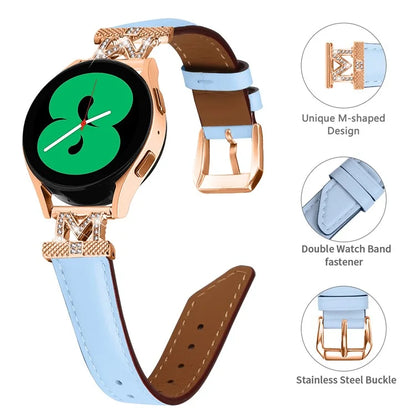 For Huami Amazfit Cheetah Pro Replacement Strap with Rose Gold Buckle, 20mm M-Shape Connector Watch Band