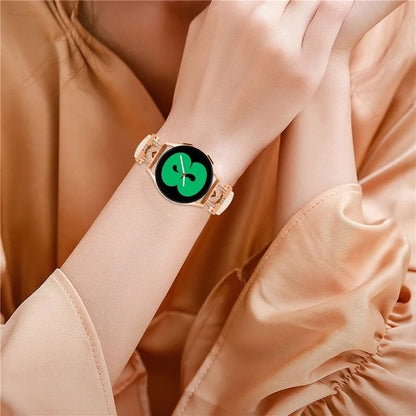 For Huami Amazfit Cheetah Pro Replacement Strap with Rose Gold Buckle, 20mm M-Shape Connector Watch Band