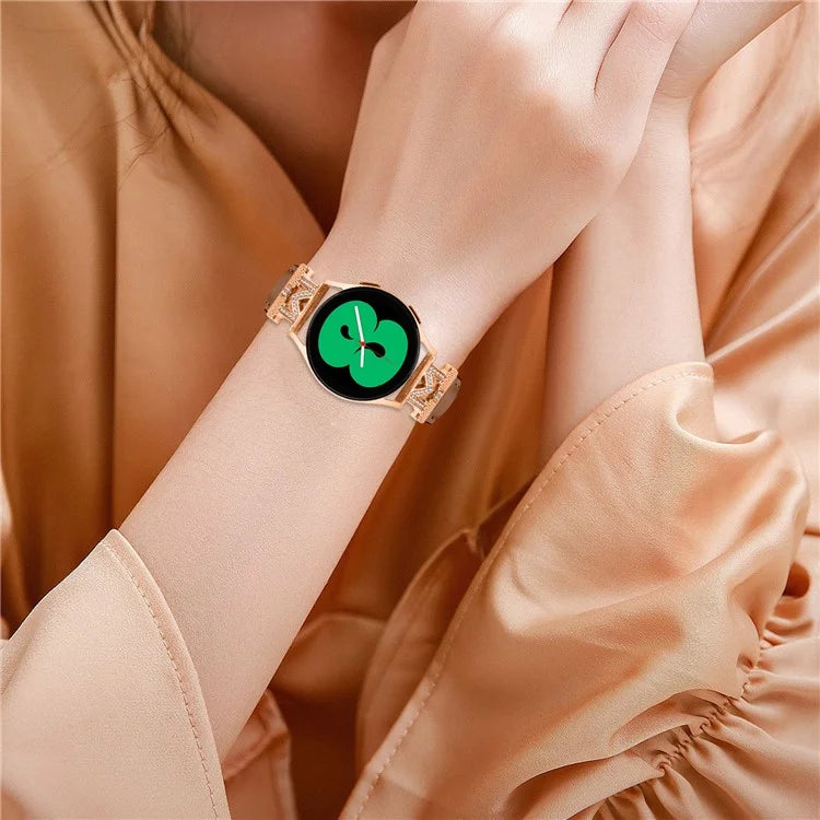 For Huami Amazfit Cheetah Pro Replacement Strap with Rose Gold Buckle, 20mm M-Shape Connector Watch Band