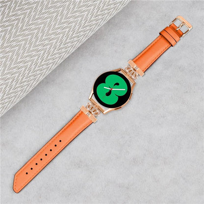 For Samsung Galaxy Watch3 41mm / Watch 5 40mm / 44mm Watch Band Rose Gold Buckle 20mm Watch Strap