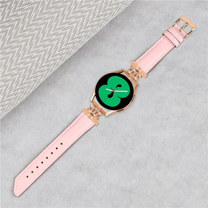 For Samsung Galaxy Watch3 41mm / Watch 5 40mm / 44mm Watch Band Rose Gold Buckle 20mm Watch Strap
