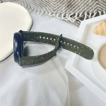 For Samsung Galaxy Watch3 45mm / Huawei Watch GT Watch Band 22mm Silicone Pattern Sport Strap