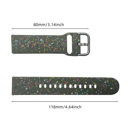 For Samsung Galaxy Watch3 45mm / Huawei Watch GT Watch Band 22mm Silicone Pattern Sport Strap