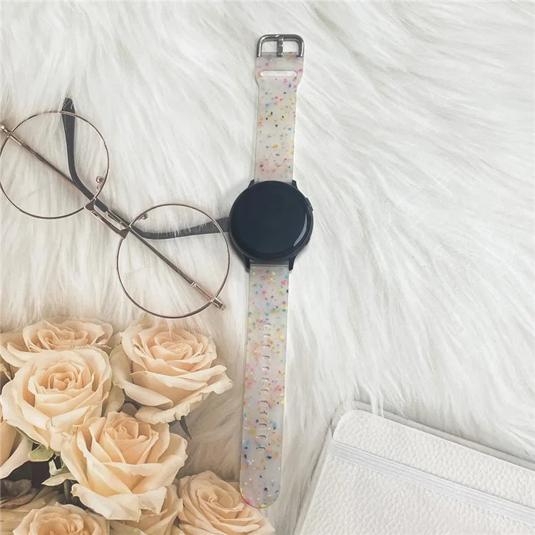 For Samsung Galaxy Watch3 45mm / Huawei Watch GT Watch Band 22mm Silicone Pattern Sport Strap