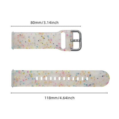 For Samsung Galaxy Watch3 45mm / Huawei Watch GT Watch Band 22mm Silicone Pattern Sport Strap