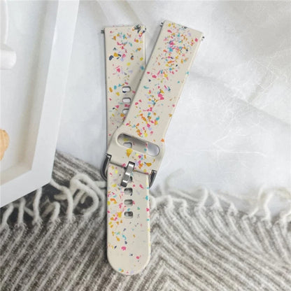 For Samsung Galaxy Watch3 45mm / Huawei Watch GT Watch Band 22mm Silicone Pattern Sport Strap