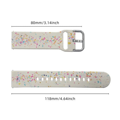 For Samsung Galaxy Watch3 45mm / Huawei Watch GT Watch Band 22mm Silicone Pattern Sport Strap