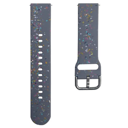 For Samsung Galaxy Watch3 41mm / Huawei Watch GT 2 42mm Replacement Band 20mm Silicone Pattern Watch Strap